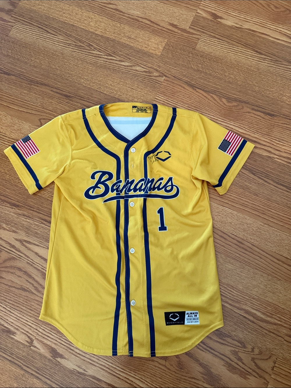 Bananas Men's Yellow Baseball Jersey - #1
